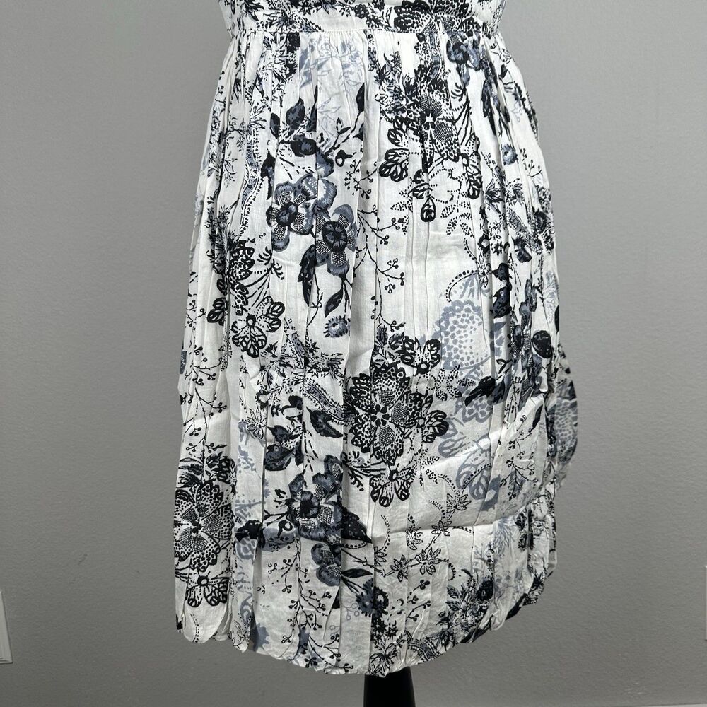 Chaudry KC Babydoll Mini Dress Size Large Sequin Pleated Bubble Hem Cottage Boho - Picture 11 of 15